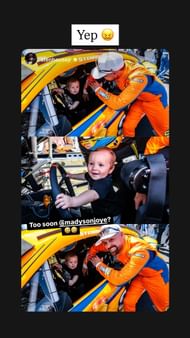 Ricky Stenhouse Jr. with his son Stetson. Source : @Instagram/madysonjoye